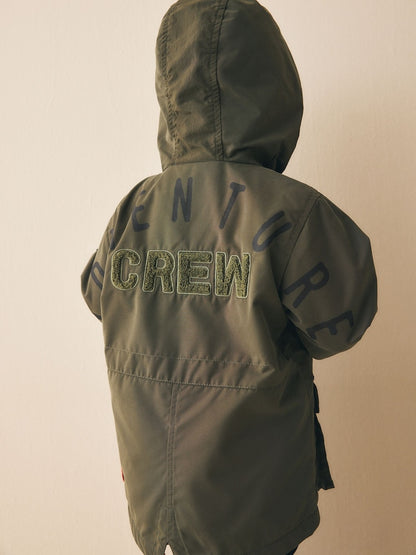 Khaki Green Midweight Parka (3mths-7yrs) - Size 3-6 Months (62-68cm)