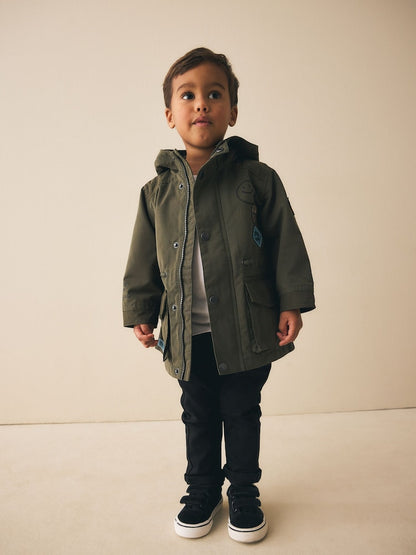 Khaki Green Midweight Parka (3mths-7yrs) - Size 3-6 Months (62-68cm)