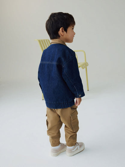 Denim Cord Collar Jacket (3mths-7yrs) - Size 3-6 Months (62-68cm)