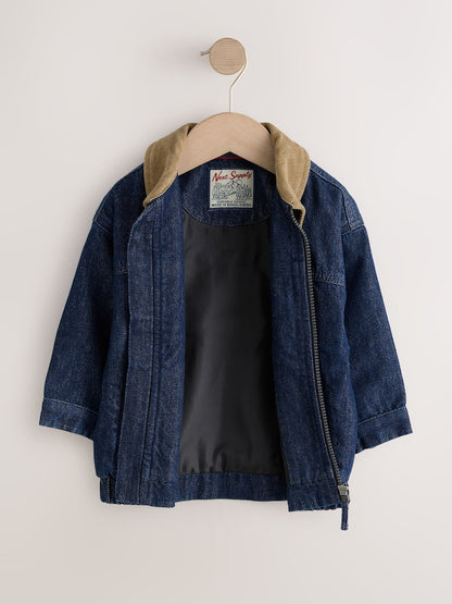 Denim Cord Collar Jacket (3mths-7yrs) - Size 3-6 Months (62-68cm)