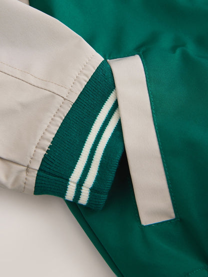 Green/Tan Varsity Jacket (3mths-7yrs) - Size 3-6 Months (62-68cm)
