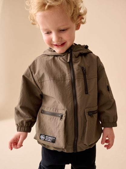 Brown Lightweight Utility Jacket (3mths-7yrs) - Size 3-6 Months (62-68cm) - Brown