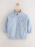 Light Blue Pinstripe Bomber Jacket (3mths-7yrs) - Size 3-6 Months (62-68cm) - Light Blue Pinstripe Bomber