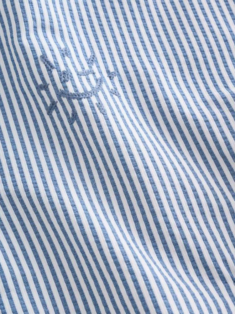 Light Blue Pinstripe Bomber Jacket (3mths-7yrs) - Size 3-6 Months (62-68cm)
