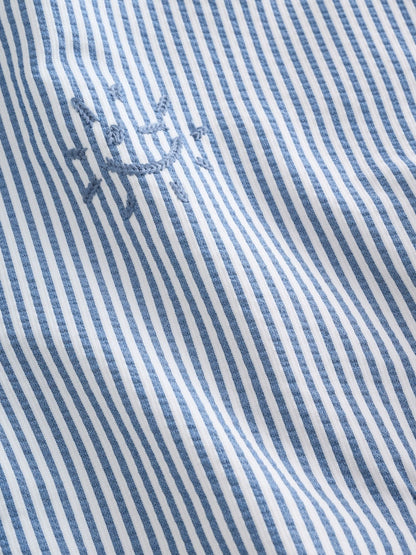Light Blue Pinstripe Bomber Jacket (3mths-7yrs) - Size 3-6 Months (62-68cm)