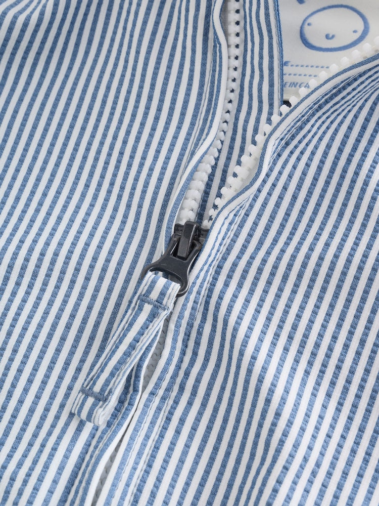 Light Blue Pinstripe Bomber Jacket (3mths-7yrs) - Size 3-6 Months (62-68cm)