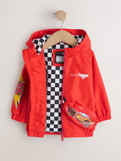 Red Cars Bag Pocket Cagoule Jacket (3mths-7yrs) - Size 3-6 Months (62-68cm)