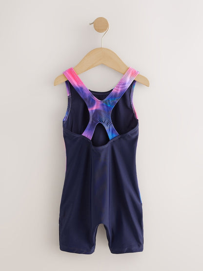 Navy Short Performance Swimsuit (3-16yrs)