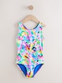 Multi Abstract Sports Open Back Swimsuit (3-16yrs) - Size 3 Years (98cm)