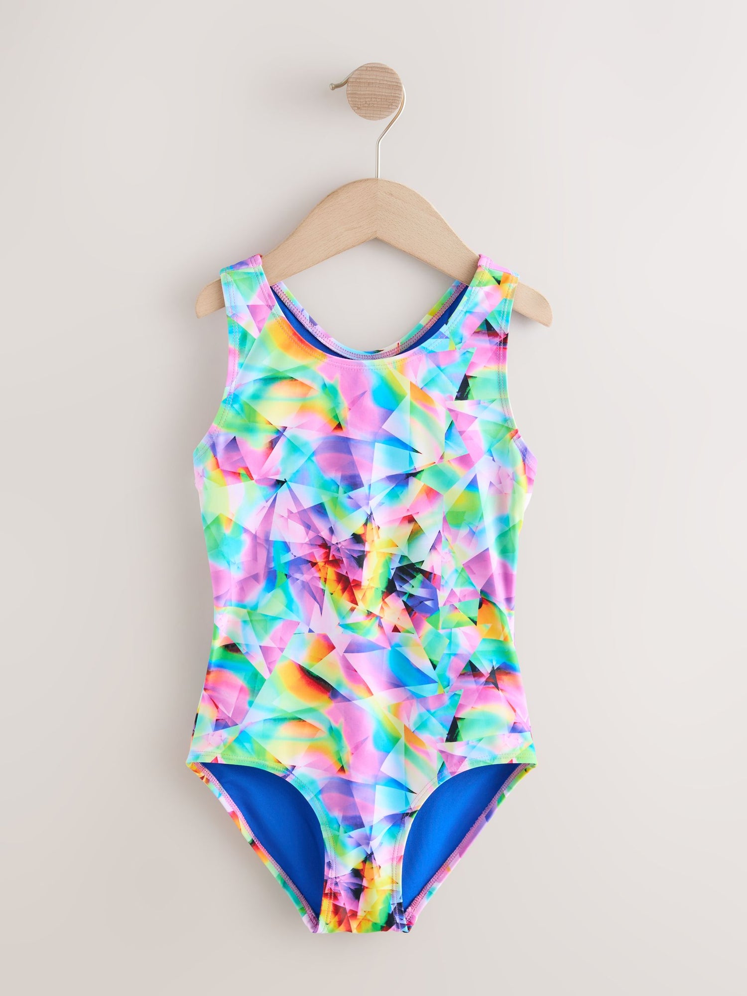 Multi Abstract Sports Open Back Swimsuit (3-16yrs) - Size 3 Years (98cm)