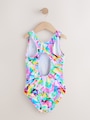 Multi Abstract Sports Open Back Swimsuit (3-16yrs) - Size 3 Years (98cm)