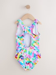Multi Abstract Sports Open Back Swimsuit (3-16yrs) - Size 3 Years (98cm)