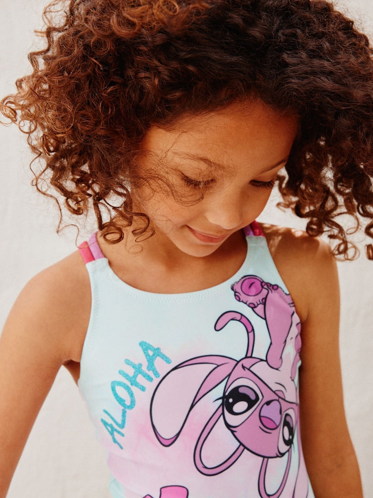 Blue Stitch Double Strap Swimsuit (3-16yrs) - Size 3 Years (98cm)