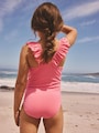 Pink Broderie Frill Swimsuit (3-16yrs) - Size 3 Years (98cm)