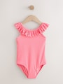 Pink Broderie Frill Swimsuit (3-16yrs) - Size 3 Years (98cm)