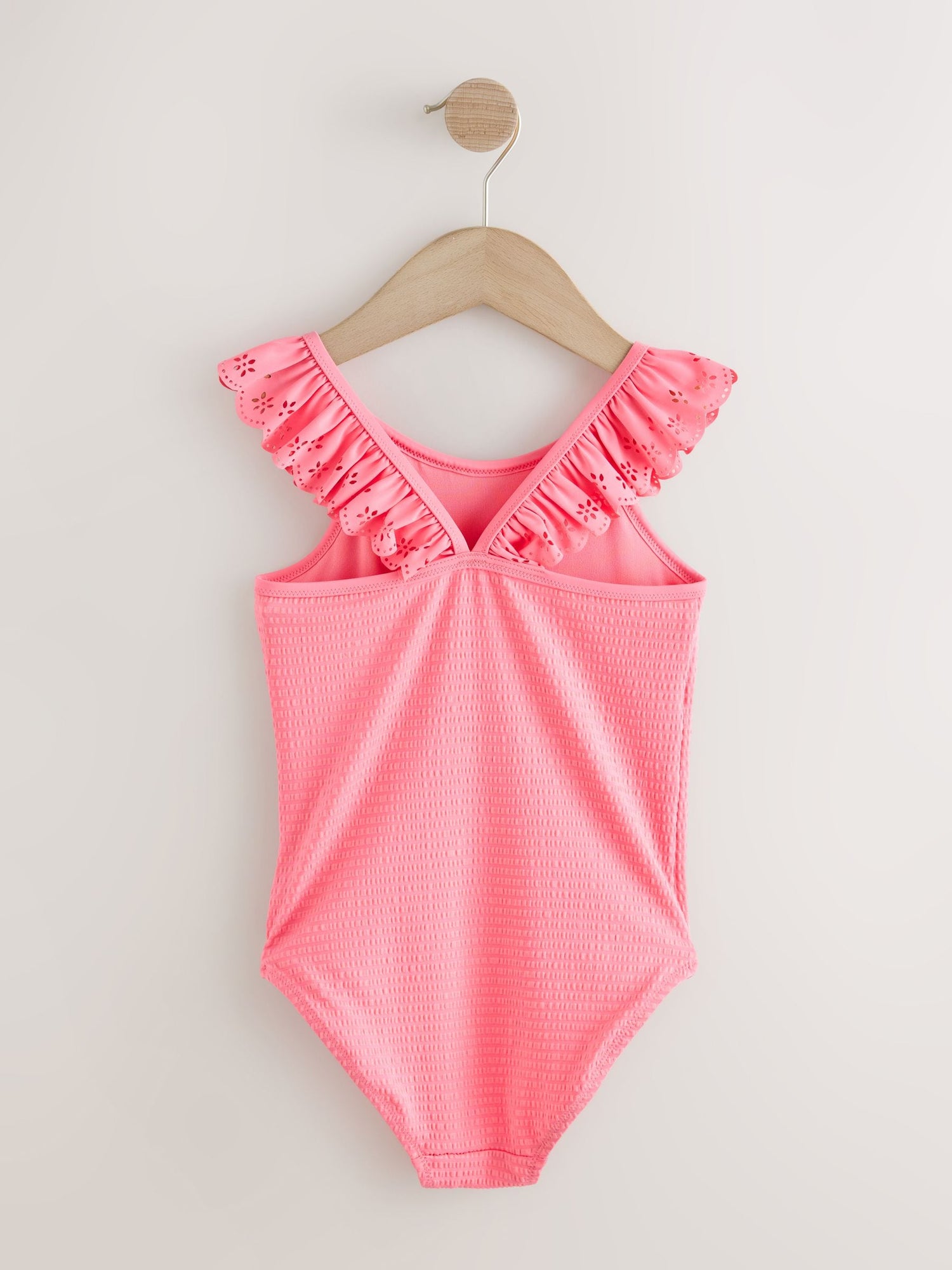 Pink Broderie Frill Swimsuit (3-16yrs) - Size 3 Years (98cm)