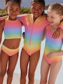 Rainbow Ombre Scoop Neck Swimsuit (3-16yrs) - Size 3 Years (98cm)