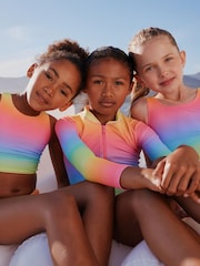 Rainbow Ombre Scoop Neck Swimsuit (3-16yrs) - Size 3 Years (98cm)