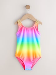 Rainbow Ombre Scoop Neck Swimsuit (3-16yrs) - Size 3 Years (98cm)