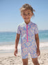 Blue Stampy Floral Sunsafe Swimsuit (3mths-10yrs)