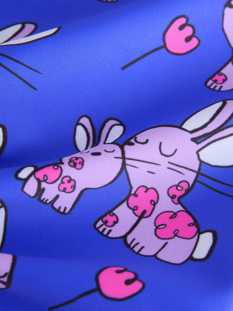 Cobalt Blue Bunny Sunsafe Swimsuit (3mths-10yrs) - Size 3-6 Months (62-68cm)
