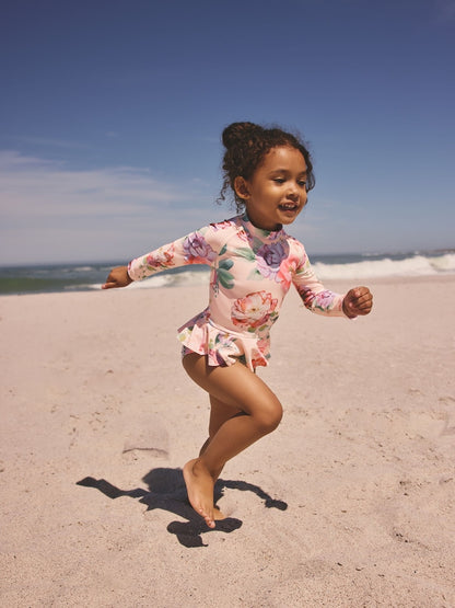 Pink Floral Print Sunsafe Swim Set (3mths-7yrs)