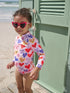 Pink Heart Long Sleeve Sunsafe Swim Set (3mths-7yrs)