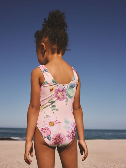 Pink Floral Swimsuit (3mths-10yrs) - Size 3-6 Months (62-68cm)