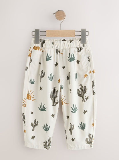 Neutral Cactus Print Barrel Pull On