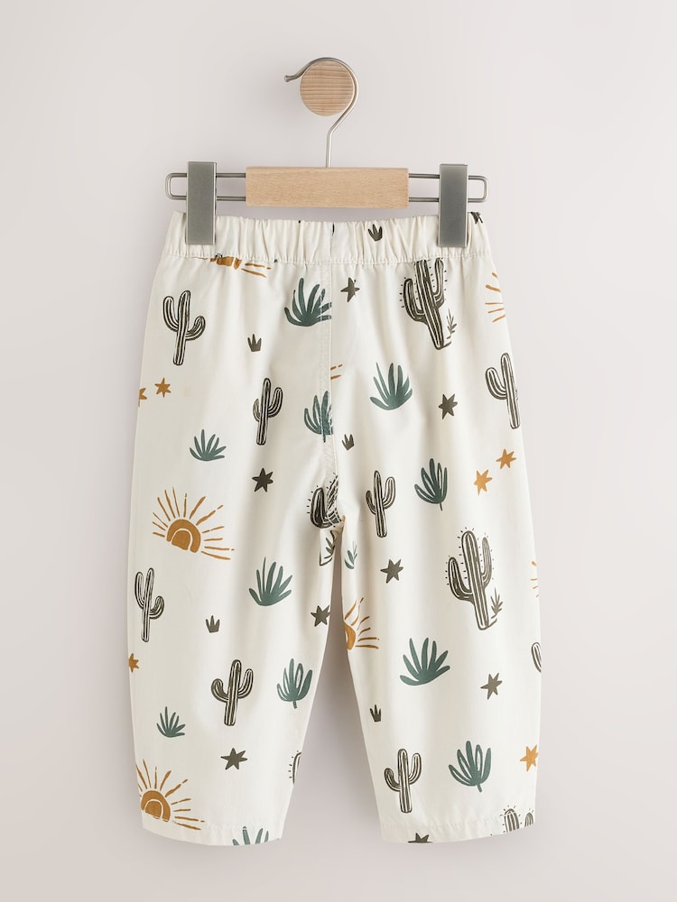 Neutral Cactus Print Barrel Pull On