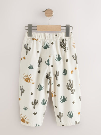 Neutral Cactus Print Barrel Pull On