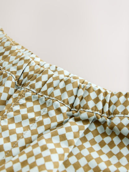 Green/Blue Mini Harlequin Barrel Pull On Trousers (3mths-7yrs) - Size 3-6 Months (62-68cm)