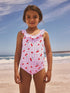 Pink Cherry Gingham Frill Swimsuit (3-16yrs)