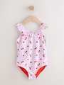 Pink Cherry Gingham Frill Swimsuit (3-16yrs) - Size 3 Years (98cm)