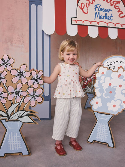 Cath Kidston Ecru Ditsy Blouse And Trousers Set (3mths-8yrs) - Ecru Ditsy / 12-18 Months (80-86cm)