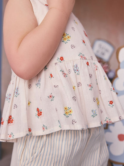 Cath Kidston Ecru Ditsy Blouse And Trousers Set (3mths-8yrs)