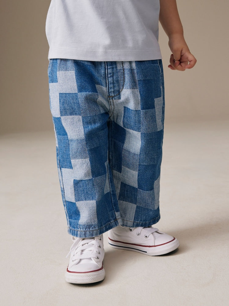 Blue Wide Fit Jeans (3mths-7yrs) - Blue Wide Fit / 12-18 Months (80-86cm)