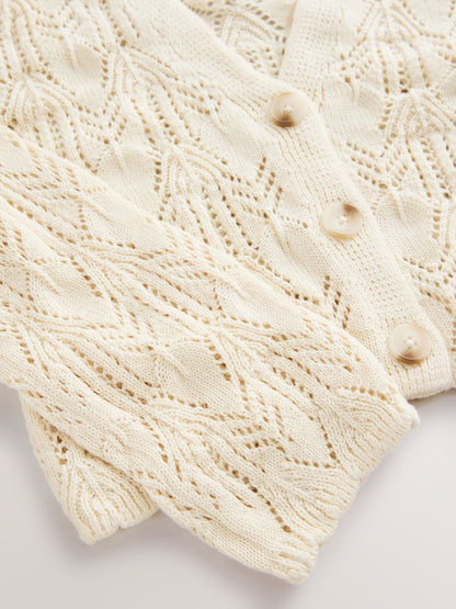 Ecru Knitted Cardigan (3-16yrs) - Size 3 Years (98cm)