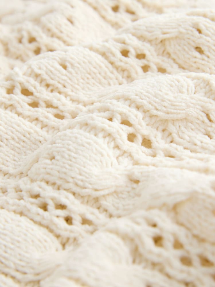 Ecru Cable Cardigan (3mths-7yrs) - Size 3-6 Months (62-68cm)
