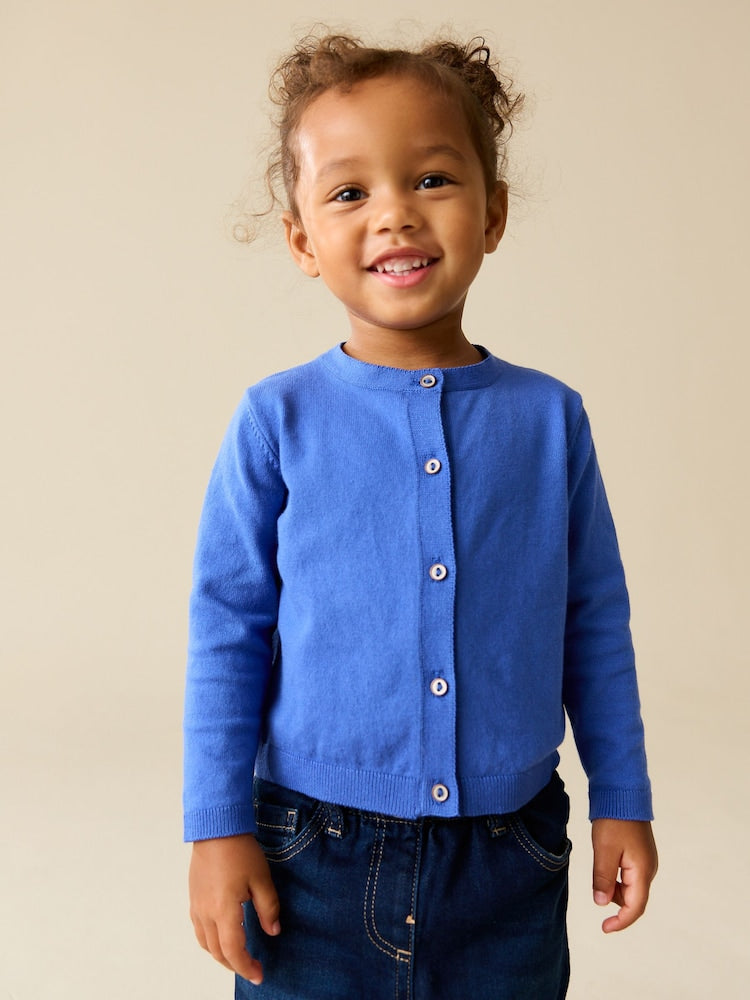 Cobalt Blue Cardigan (3mths-10yrs) - Size 3-6 Months (62-68cm) - Cobalt Blue