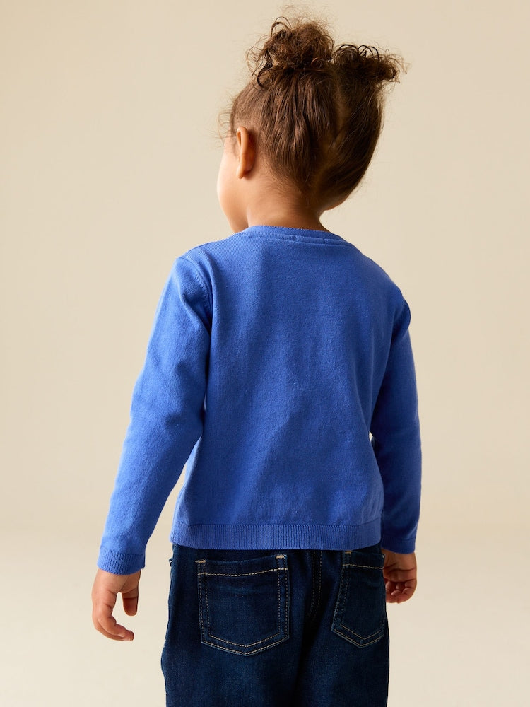 Cobalt Blue Cardigan (3mths-10yrs) - Size 3-6 Months (62-68cm)