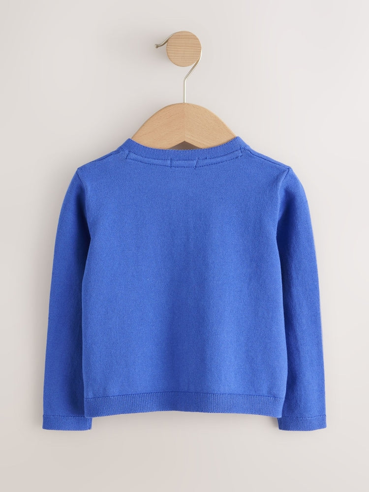 Cobalt Blue Cardigan (3mths-10yrs) - Size 3-6 Months (62-68cm)