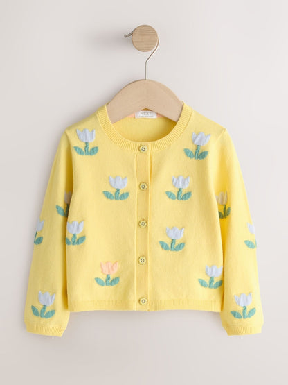 Yellow Tulip Cardigan (3mths-10yrs) - Size 3-6 Months (62-68cm)