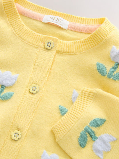 Yellow Tulip Cardigan (3mths-10yrs) - Size 3-6 Months (62-68cm)