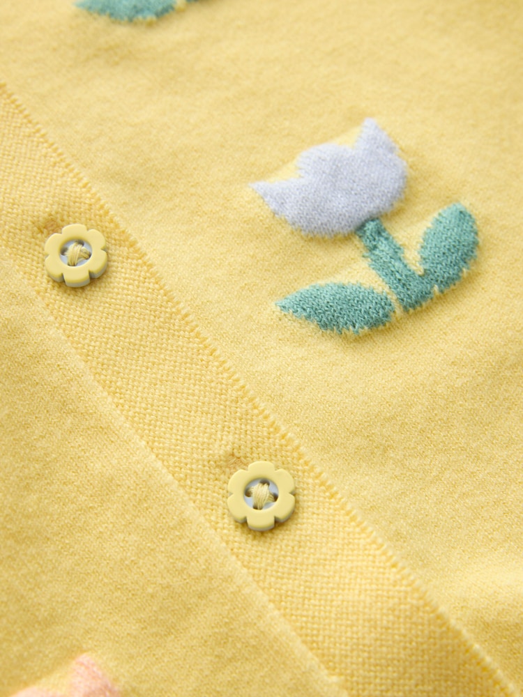 Yellow Tulip Cardigan (3mths-10yrs) - Size 3-6 Months (62-68cm)