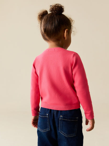Fluro Pink Cardigan (3mths-10yrs) - Size 3-6 Months (62-68cm)