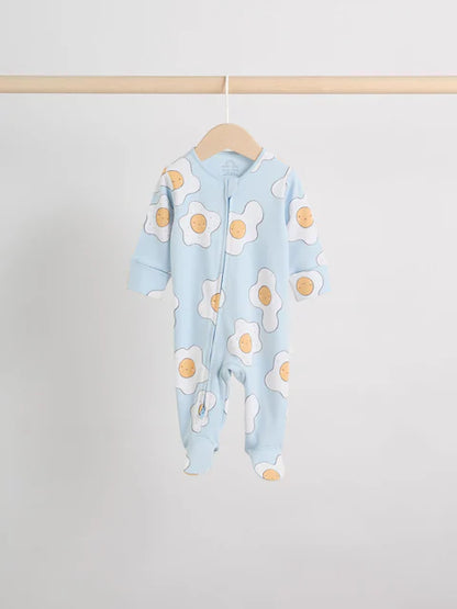 Minerals 4 Pack Two Way Zip Baby Sleepsuits (0mths-2yrs)