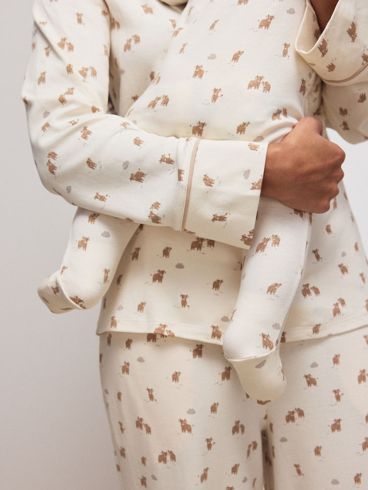Neutral Hamish Two Way Zip Baby Sleepsuits 3 Pack (0-2yrs)