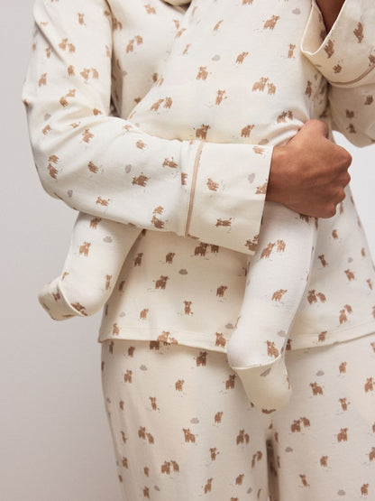 Neutral Hamish Two Way Zip Baby Sleepsuits 3 Pack (0-2yrs)
