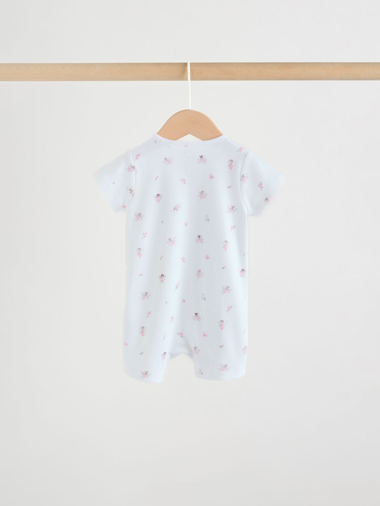 Pink Two Way Zip Baby Rompers 3 Pack (0mths-3yrs)